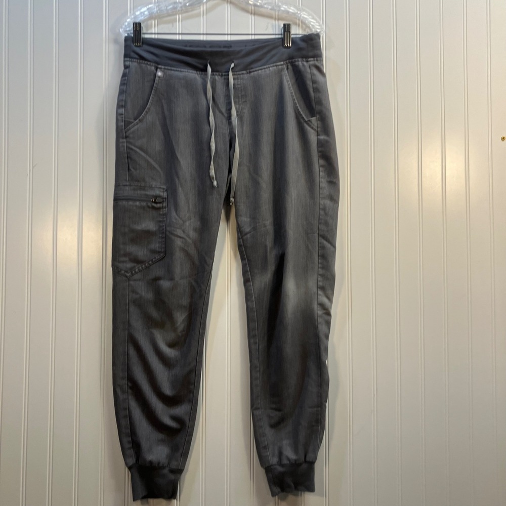FIGS Zamora Jogger Scrub Pants Graphite Gray Women Small W18SW2005 Technical